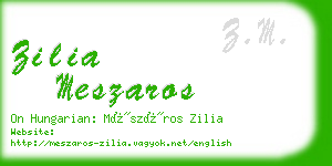 zilia meszaros business card
